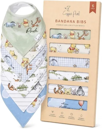 Vista 14 de Copper Pearl Baberos tipo bandana para bebé, paquete de 4 baberos de algodón suave para babear y dentición, absorbentes, ajuste ajustable, muchos