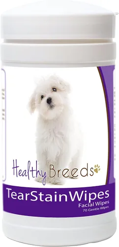 Vista 24 de Healthy Breeds Toallitas quitamanchas de lágrimas para perros para pastor australiano – Más de 100 razas – Limpiador facial de ojos – 70 toallitas