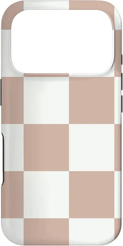Vista 30 de Brown and White Classic Checkered Big Checkerboard Case for iPhone 17