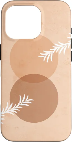 Vista 20 de iPhone 16 Moon Phases Plant Boho Beige Terracotta Bohemian Aesthetic Case