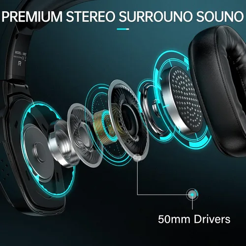 Vista 3 de New Gaming Headset for PC PS4 PS5 Xbox One Switch Stereo PS4 Headset with 90 Rotatable Earpads Noise-Cancelling Mic