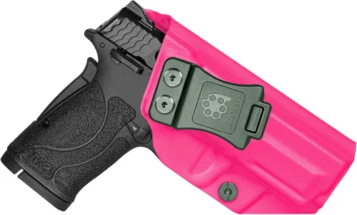 Vista 19 de Amberide IWB Kydex Holster for Smith & Wesson M&P 380 Shield EZ, Concealed Carry, No Optic/No Laser, Adjustable Cant, Posi-Click Retention, Made in