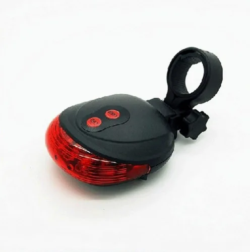 Vista 3 de 5 LED + 2 Láser Bicicleta Bicicleta Luz Trasera Intermitente Seguridad Advertencia Lámpara Noche