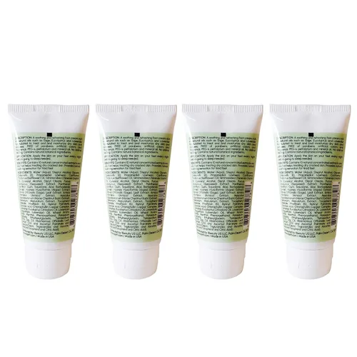 Vista 2 de Crema para pies de aromaterapia con lavanda, eucalipto, salvia y algas marinas – Paquete de 4-2 fl oz (2.0 fl oz) – 10 extractos botánicos naturales