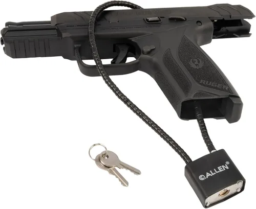 Vista 6 de Allen Cable Gun Lock para escopetas, rifles y pistolas (2 llaves)