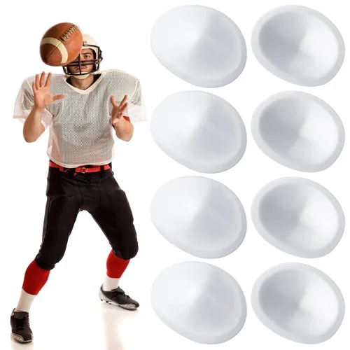 Vista 7 de Meooeck 4 pares de rodilleras de baja altura con inserciones blancas ligeras para jóvenes, hombres, mujeres, niños, adultos, fútbol, baloncesto
