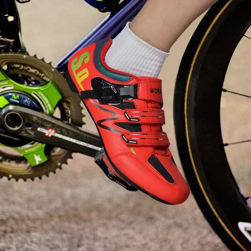 Vista 7 de Zapatos de ciclismo unisex compatibles con pelaton Bike Road Bike Bike Zapatos de ciclismo Peleton para hombre, para montar en interiores, zapatos