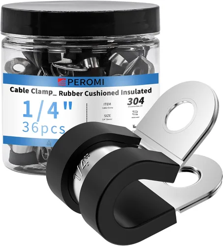 Vista 8 de 12 piezas de abrazaderas de cable dobles de 1-1/2" con refuerzo remachado actualizado, abrazaderas de tubo de bucle aislado con almohadilla de goma