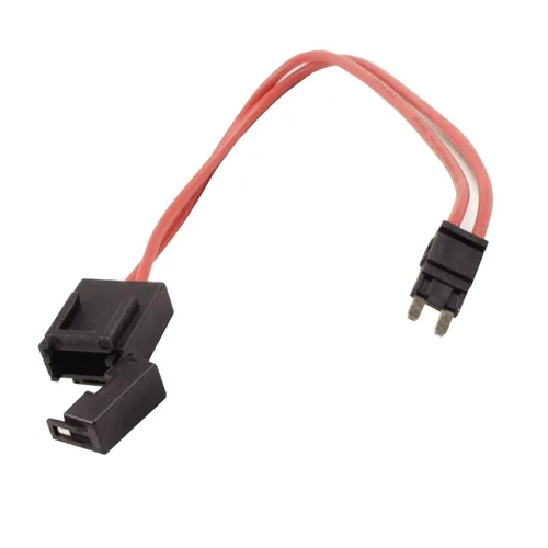 Vista 4 de Conector de portafusibles de automóvil de 32 V 16 AWG de 10 amperios, cable de cable rojo, apto para paneles de caja de fusibles de cajero