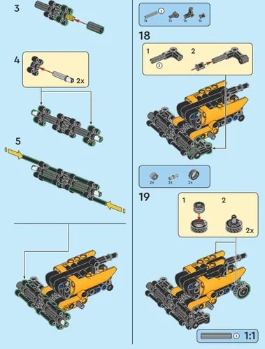 Vista 7 de LEGO Technic Mini Set: Cosechadora Micro Set (80 piezas) A partir de 7 años