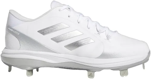 Vista 2 de Adidas Zapato de béisbol EG5634 para mujer, negroplateadoblanco