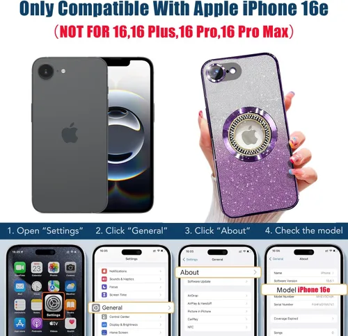Vista 312 de Misscase Funda magnética con purpurina para iPhone 11 compatible con MagSafe, protección completa, delgada, a prueba de golpes, antiarañazos