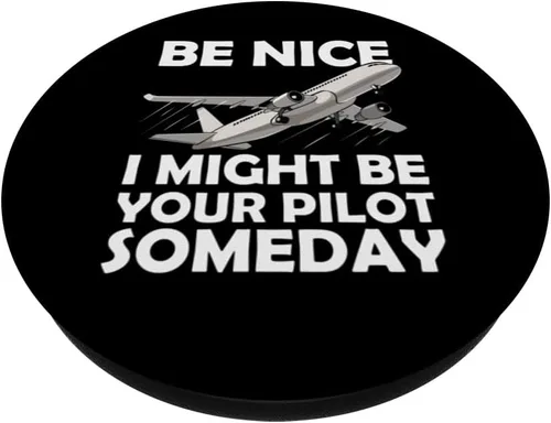 Vista 2 de Divertido avión aviación jet avión piloto vuelo sarcástico PopSockets intercambiables PopGrip