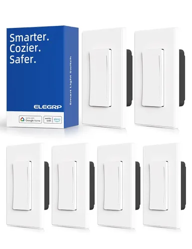 Vista 13 de ELEGRP Interruptor Regulador de Luz Inteligente DTR30, Unipolar o 3 Vías, Regulador Táctil Wi-Fi de 2.4GHz Compatible con Alexa/Google Assistant