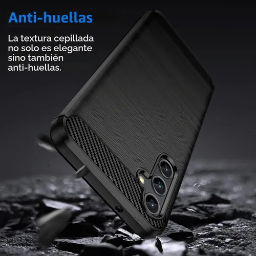 Vista 3 de Funda para Samsung Galaxy A14 5G, Galaxy A14 con protector de pantalla HD, absorción de golpes flexible de TPU parachoques de goma suave para Funda