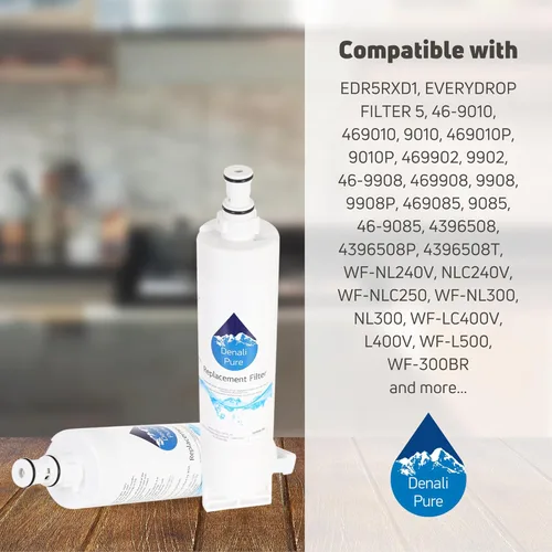 Vista 9 de Filtro de agua de repuesto para refrigerador Sears/Kenmore 10651562103, compatible con Sears/Kenmore 46-9010, 46-9902, 46-9908 cartucho de filtro
