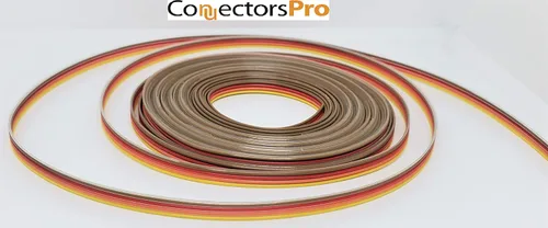 Vista 3 de Pc Accessories - Connectors Pro 4P 20 pies IDC 20' Color Arcoiris Cable de cinta plano para conectores de paso de 0.100 in (4P-20FT)
