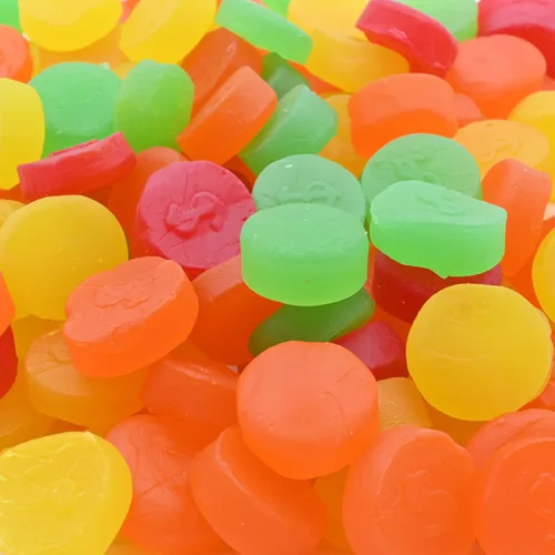 Vista 3 de Candy Retailer Surtido de frutas JuJu Candy Coins 1 Lb.