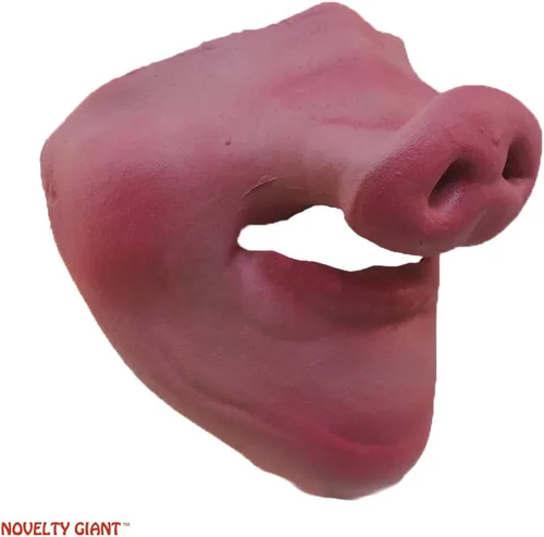 Vista 4 de Máscara de látex de medio cerdo accesorio para disfraz de cosplay