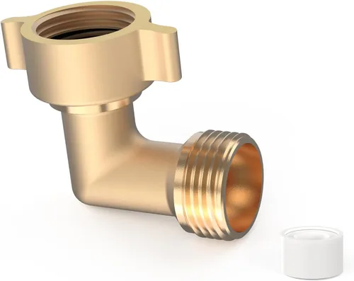 Vista 7 de RVGUARD Adaptador de manguera de agua de codo, conector de codo de manguera de jardín de 45 grados, elimina la tensión en la manguera de agua de RV