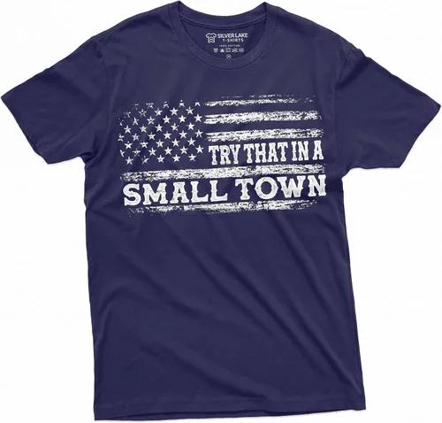 Vista 4 de Camiseta patriótica de Estados Unidos con la bandera de Estados Unidos con la bandera de Estados Unidos para hombre