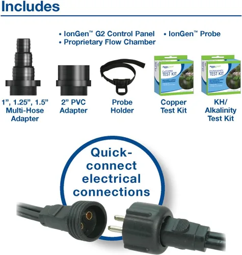 Vista 2 de Aquascape Controlador electrónico de algas IonGen System G2 para características de estanque, jardín y cascada 95027