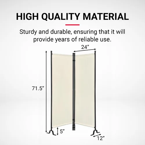 Vista 3 de Proman Products - Divisor de sección Galaxy II, divisor de habitación de tela repelente al agua con marco de metal recubierto de polvo negro