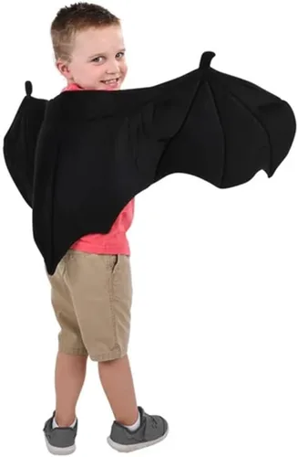 Vista 2 de Rinco Products Disfraz de tejido suave de vampiro, murciélago con alas