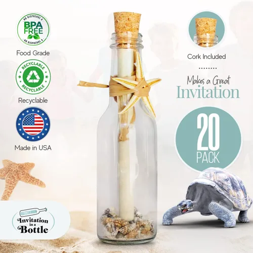 Vista 3 de Juego de 20 botellas de plástico y corchos, botellas de plástico PET transparente con corcho, botellas pequeñas con corcho y frascos pequeños
