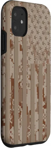 Vista 3 de iPhone 11 Epic US Flag Desert Digital Camuflaje American Tactical 3 Caso