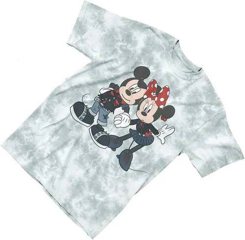 Vista 4 de Disney Camisa de moda de Mickey Mouse para mujer, ropa de Mickey y Minnie Mouse, camiseta de teñido anudado de Mickey Mouse