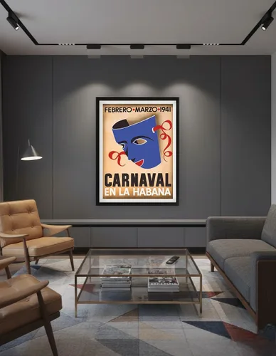 Vista 6 de Cuba - Carnaval en la Habana (Carnival in Havana) - February March 1941 - Vintage Carnival Poster c.1941 - Master Art Print (Unframed) 6in x 9in