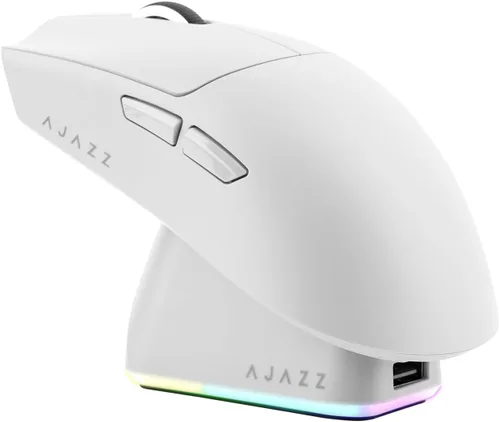 Vista 9 de MechLands AJAZZ AJ139P V3 MC Mouse inalámbrico con base de carga, 3 modos de mouse para juegos con batería de 800 mAh, 24,000 DPI ajustable, sensor