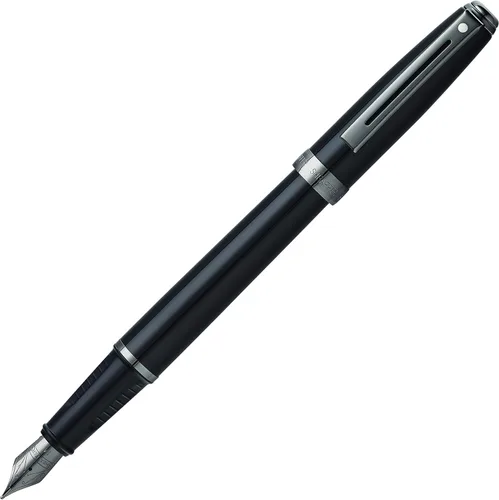 Vista 31 de Sheaffer Prelude - Bolígrafo de laca de ónix negro con tapa de paladio perseguido y ribete chapado en oro de 22 quilates