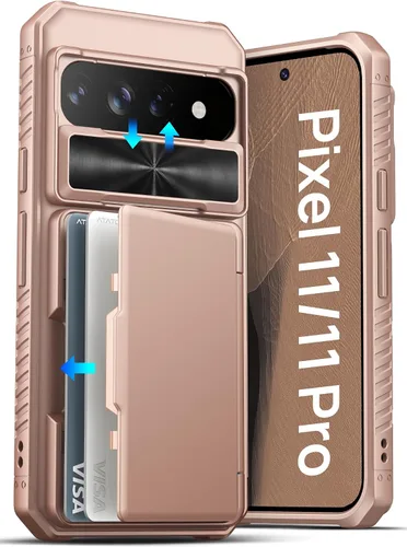 Vista 11 de ATATOO Funda tipo cartera para Google Pixel 10 Pro XL, tarjetero integrado (3-5 tarjetas) [bloqueo RFID] y cubierta de cámara deslizante, protección
