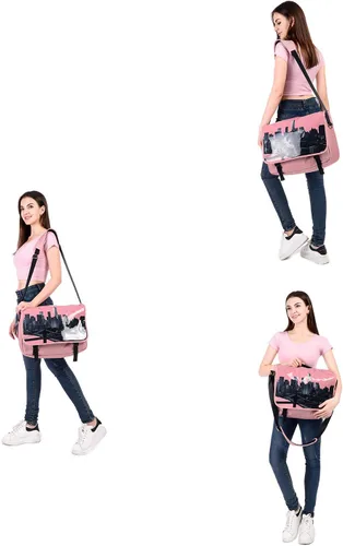 Vista 7 de Bolso clásico de mensajero de la lona de la manera del bolso del equipaje del hombro del ordenador portátil bolsos para uso