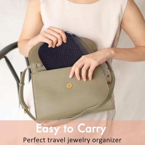 Vista 6 de Travel Jewelry Case Organizer - Small Jewelry Travel Organizer - Jewelry Holder Organizer Travel - Jewelry Travel Case for Tangel Free Necklace