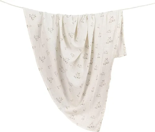 Vista 18 de Crane Baby Mantas de Arrullo de Muselina 100% Algodón, Beach Life Estrella de Mar, Juego de 3, 47" x 47", Arrullos para Recién Nacidos, Bebé y Niñas