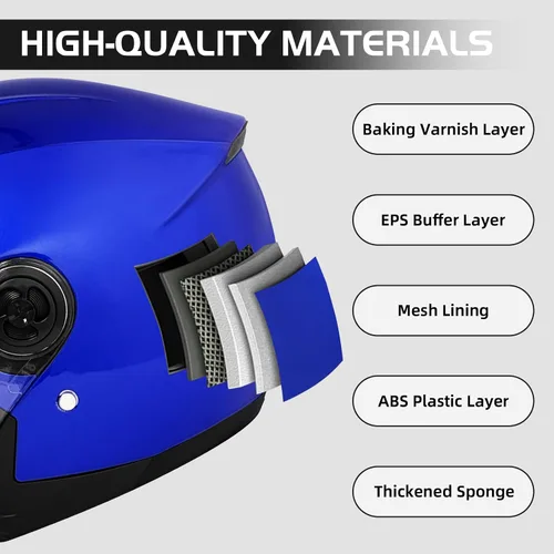 Vista 4 de SanQing Casco de motocicleta de cara abierta 3/4 aprobado por DOT con doble visera solar unisex para adultos para scooter, crucero, chopper