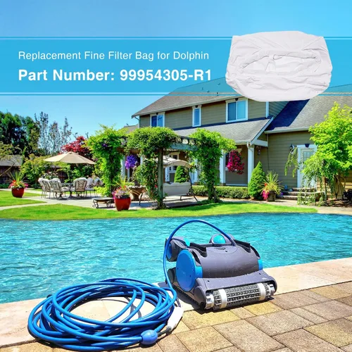 Vista 2 de 99954305-R1 Bolsa de filtro de 70 micrones de repuesto para Dolphin - Maytronic Dolphin Parts Deluxe 4, Deluxe 5, DX6 Bolsa de filtro para limpiador