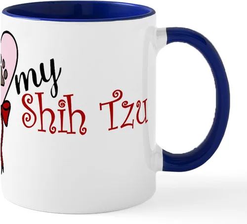 Vista 55 de CafePress Angel Shih Tzu In Clouds Taza de café de cerámica de 11 oz (11.0 fl oz)