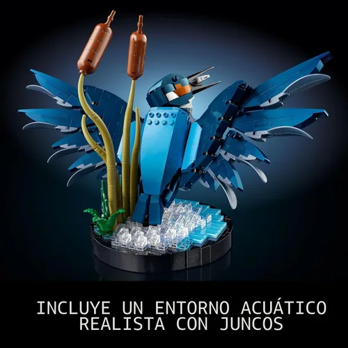 Vista 5 de LEGO Icons Modelo de Ave Martín Pescador, Set Creativo para Adultos para Construir y Exhibir, Proyecto Relajante para Amantes y Entusiastas