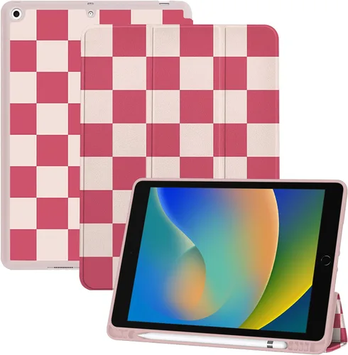 Vista 8 de Compatible con iPad de 10.2 pulgadas, Funda de 9ª/8ª/7ª Generación (2021/2020/2019) con Soporte para Lápiz/Parte Trasera de TPU Suave con Función