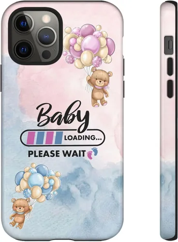 Vista 26 de Cute Baby Loading Phone Case for iPhone Models and Variants - Sweet Maternity Phone Cover for Pregnancy Reveal or Baby Shower