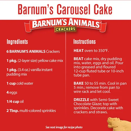 Vista 11 de BARNUM'S Original Animal Crackers, Snacks para niños, Snaks, 8 onzas