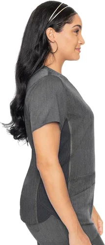 Vista 3 de Med Couture Touch - camisa de uniforme médico con cuello en V para mujer
