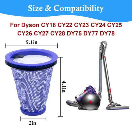Vista 2 de ilovelife Filtro de repuesto para premotor compatible con aspiradora cilíndrica Dyson CY18 CY22 CY23 CY24 CY25 DY75 DY77 DY78 Big Ball Cilindro