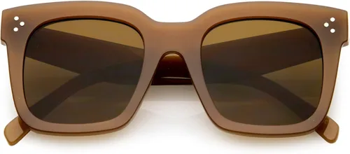 Vista 67 de zeroUV - Gafas de sol cuadradas retro de moda de gran tamaño para mujer estilo vintage 1.969 pulgadas