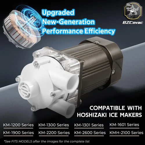 Vista 8 de S-0730 Bomba de agua para Hoshizaki, conjunto de bomba de motor de máquina de hielo con cable y kit de servicio de enchufe