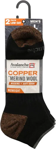 Vista 6 de Avalanche Calcetines de mezcla de lana de cobre resistentes al olor para hombre con soporte para arco